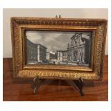 Vintage Lego of Japan Velvet Lined Violin Motif Trinket Box, Lidded Box, Candle Holder and Print