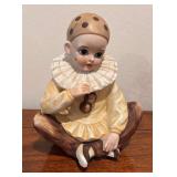 Vintage Mann Pierrot Musical Clown Figurine