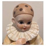 Vintage Mann Pierrot Musical Clown Figurine