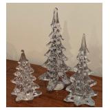 Three Sensational Crystal Christmas Trees