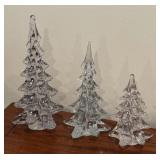 Three Sensational Crystal Christmas Trees
