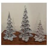 Three Sensational Crystal Christmas Trees