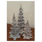 Three Sensational Crystal Christmas Trees