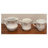 Pretty Pink Floral Vintage Plates, Demitasse Cups and Creamer Pitcher by Weinman, Haviland Limoges of France, Royal Austria and More