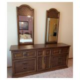 Vintage Dixie Spanish Style Mirrored Dresser