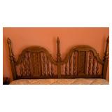 Vintage Dixie Spanish Style Queen Bed Frame and Nightstand