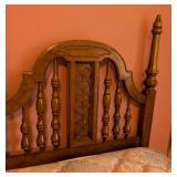 Vintage Dixie Spanish Style Queen Bed Frame and Nightstand