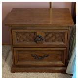 Vintage Dixie Spanish Style Queen Bed Frame and Nightstand