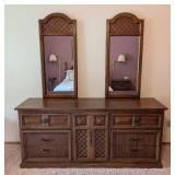 Vintage Dixie Spanish Style Mirrored Dresser