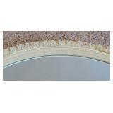 Vintage Cream Oval Wall Mirror