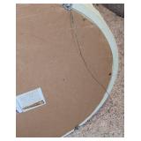 Vintage Cream Oval Wall Mirror