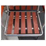 Pair of Vintage Wood Slat Folding Chairs