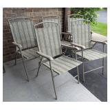 Light Green Folding Patio Chair Set