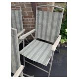 Light Green Folding Patio Chair Set