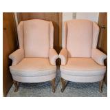 Pair of Pink Upholstered Armchairs