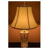Vintage Crystal and Brass Table Lamp