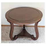 Vintage Round Wood Side Table