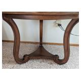 Vintage Round Wood Side Table