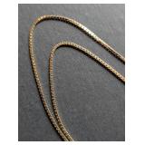 14k Yellow Gold Circle Diamond Pendant and Chain