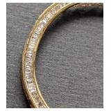 Delicate 10k Yellow Gold and Diamond Circle Necklace