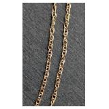 Delicate 10k Yellow Gold and Diamond Circle Necklace