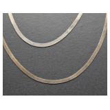 Pair of Sterling Silver Herringbone Chains