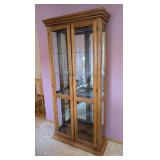 Oak and Glass Display Cabinet