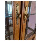 Oak and Glass Display Cabinet