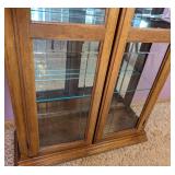 Oak and Glass Display Cabinet