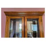 Oak and Glass Display Cabinet