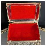 Vintage Mirrored Vanity Tray and Jewelry Box