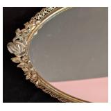 Vintage Mirrored Vanity Tray and Jewelry Box