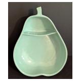 Vintage Green Pfaltzgraff Pear Shaped Serving Bowl