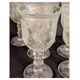 Avon Fostoria Hearts and Diamonds Glass Goblets