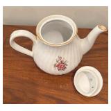 Two Pretty Pink Floral Teapots