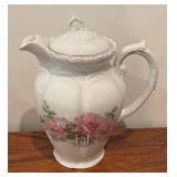 Two Pretty Pink Floral Teapots