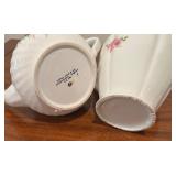 Two Pretty Pink Floral Teapots