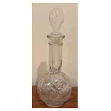 Crystal Decanter and Decorative Egg Figurine