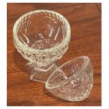 Crystal Decanter and Decorative Egg Figurine