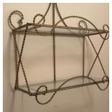 Vintage Hollywood Regency Italian Gilt Style Wall Shelf