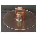 Pink Depression Glass Platters, Bowl and Trivet