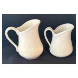 Five Fine White Pitchers by Kaldun & Bogle, Pier 1, Basics Porcelana and More