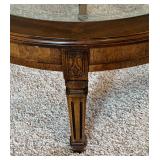 Vintage Round Glass Top Coffee Table