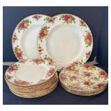 Variety of Royal Albert Country Roses Plates