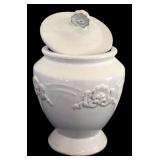 Pair of White Decorative Canisters