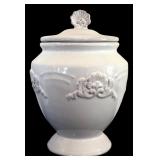 Pair of White Decorative Canisters