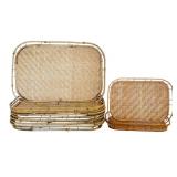 Woven Trays in Rattan or Bamboo