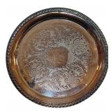 Tea Party! Vintage Silver-Plated Tea Pot, Coffee Pot, Sugar & Cream and Round Platter