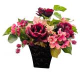 Two Beautiful Faux Flowers in Planters