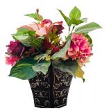 Two Beautiful Faux Flowers in Planters